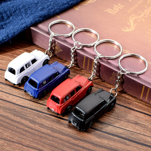 Vicney New Arrival Four Color Taxi Key Chain High Quslity Zinc Alloy Car Keychain For Men Fashion Jewelry Key Chain Ring For key