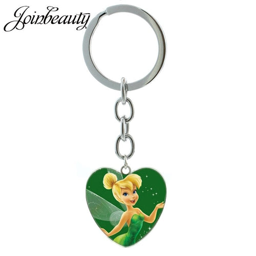 JOINBEAUTY Cute Fairy Keychain Cartoon Movie Case For Tinker Bell Keychain Ring Women Girls Dream Wonderland Jewelry gifts HP267