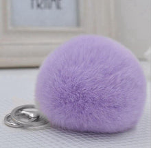 Load image into Gallery viewer, 2019 8CM 13 Colors Cute Fluffy Rabbit Fur Ball Key Chain Cream Black Pompon Artificial Rabbit Fur Keychain Women Car Bag KeyRing