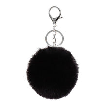 Load image into Gallery viewer, 2019 8CM 13 Colors Cute Fluffy Rabbit Fur Ball Key Chain Cream Black Pompon Artificial Rabbit Fur Keychain Women Car Bag KeyRing