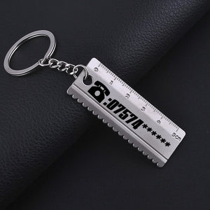 Personalized Customize Engraving  Key Chain Stainless Steel Calendar Highlighted Date Car Logo Plate Number  Anti-lost Keyring