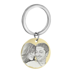 Personalized Customize Engraving  Key Chain Stainless Steel Calendar Highlighted Date Car Logo Plate Number  Anti-lost Keyring