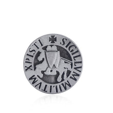 Load image into Gallery viewer, Knight Templar Keychain Letter Sigillum Militum Xpisti Vintage Silver Pendant Key Chain for Women Men Car Keyring Jewelry