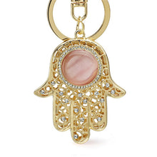 Load image into Gallery viewer, Lucky Hamsa Fatima Hand Eyes Keychains Charm Amulet Purse Bag Buckle Pendant For Car Keyrings key chains holder women K236