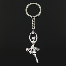 Load image into Gallery viewer, New Fashion Keychain 61x24mm ballet dancer ballerina Pendants DIY Men Jewelry Car Key Chain Ring Holder Souvenir For Gift