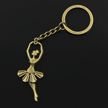 Load image into Gallery viewer, New Fashion Keychain 61x24mm ballet dancer ballerina Pendants DIY Men Jewelry Car Key Chain Ring Holder Souvenir For Gift