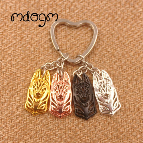 2019 Belgian Malinois Dog Animal Gold Silver Plated Metal Pendant Keychain For Bag Car Women Men Key Ring Love Jewelry K149
