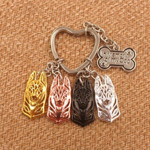 Load image into Gallery viewer, 2019 Belgian Malinois Dog Animal Gold Silver Plated Metal Pendant Keychain For Bag Car Women Men Key Ring Love Jewelry K149