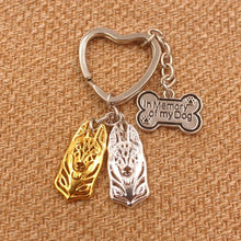 Load image into Gallery viewer, 2019 Belgian Malinois Dog Animal Gold Silver Plated Metal Pendant Keychain For Bag Car Women Men Key Ring Love Jewelry K149