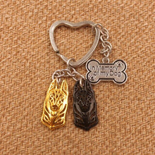Load image into Gallery viewer, 2019 Belgian Malinois Dog Animal Gold Silver Plated Metal Pendant Keychain For Bag Car Women Men Key Ring Love Jewelry K149