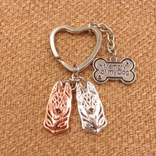 Load image into Gallery viewer, 2019 Belgian Malinois Dog Animal Gold Silver Plated Metal Pendant Keychain For Bag Car Women Men Key Ring Love Jewelry K149