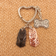 Load image into Gallery viewer, 2019 Belgian Malinois Dog Animal Gold Silver Plated Metal Pendant Keychain For Bag Car Women Men Key Ring Love Jewelry K149