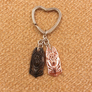 2019 Belgian Malinois Dog Animal Gold Silver Plated Metal Pendant Keychain For Bag Car Women Men Key Ring Love Jewelry K149