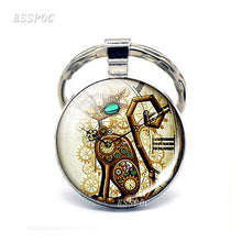 Load image into Gallery viewer, Vintage Two Yin Yang Cats Pendant  Key Chain Metal Key Ring Cabochon Keychain for Fashion Women Men