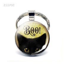 Load image into Gallery viewer, Vintage Two Yin Yang Cats Pendant  Key Chain Metal Key Ring Cabochon Keychain for Fashion Women Men